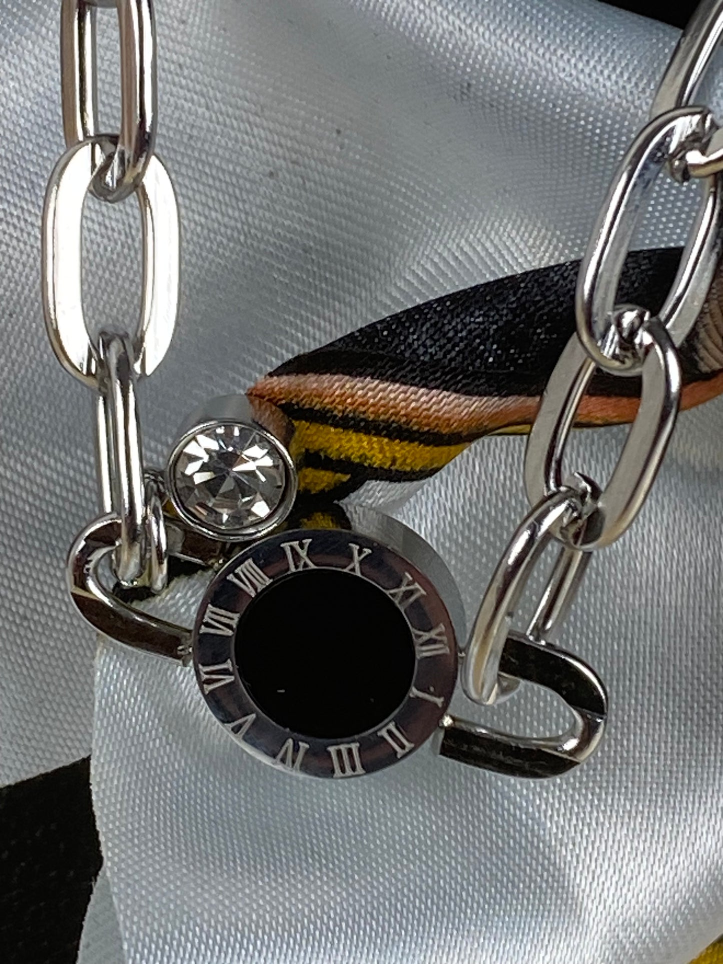 Bracelet stainless steel, cubic z, 89648