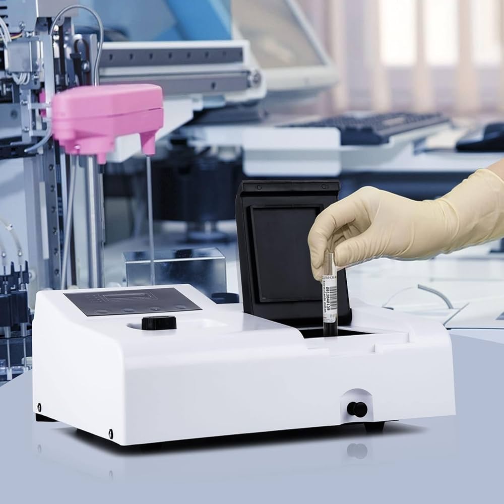 ortable Spectrophotometer 721, LDC Digital Lab Visible Spectrophotometer 350-1020nm Lamp, 6nm Tungsten Lamp Laboratory Analytical Equipment Spectrometer