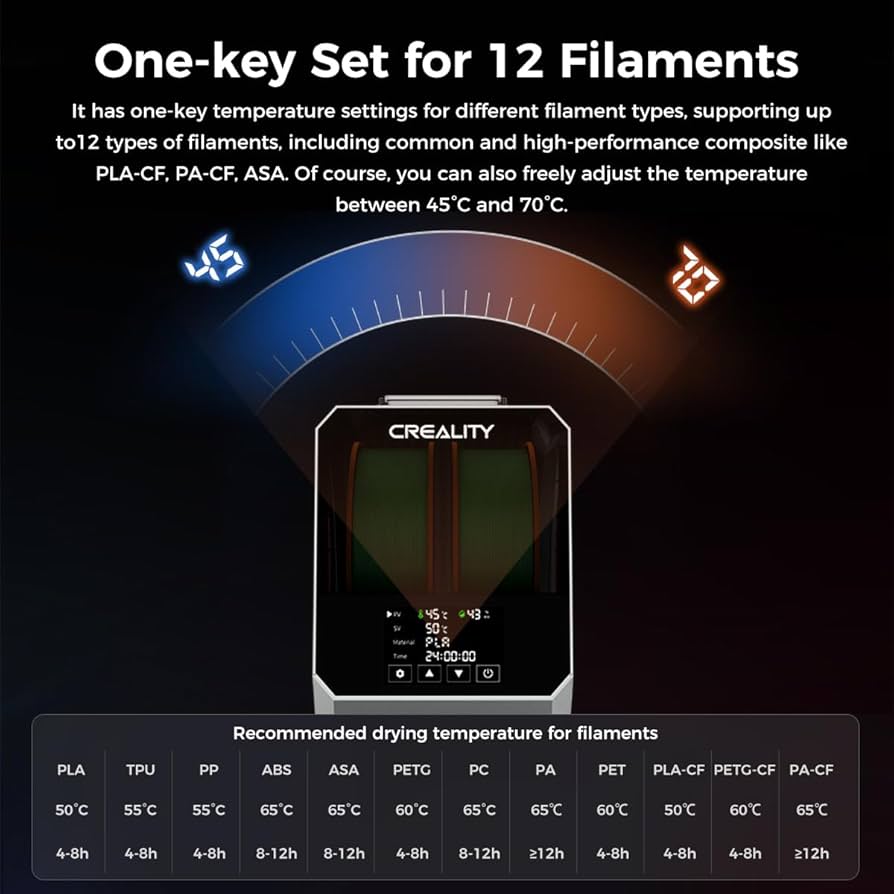 Creality filament dryer. 3d printer.