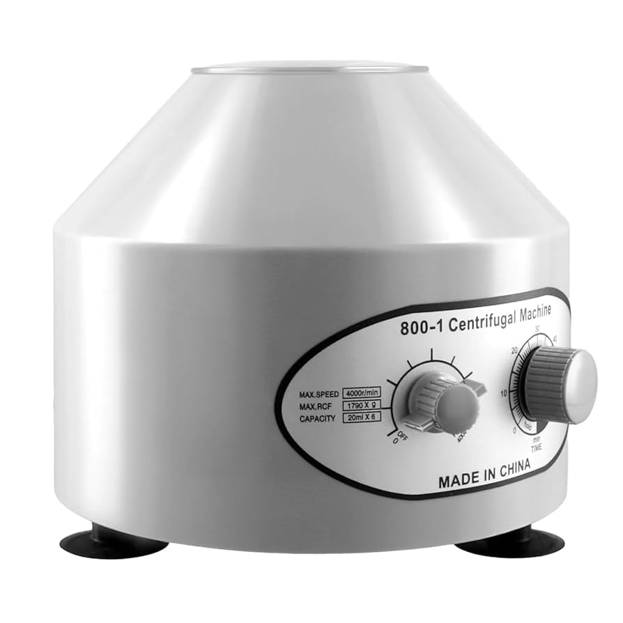 QWORK® Compact Lab Centrifuge 20 ml x 6 Tubes - with 60min Timer and 4000rpm