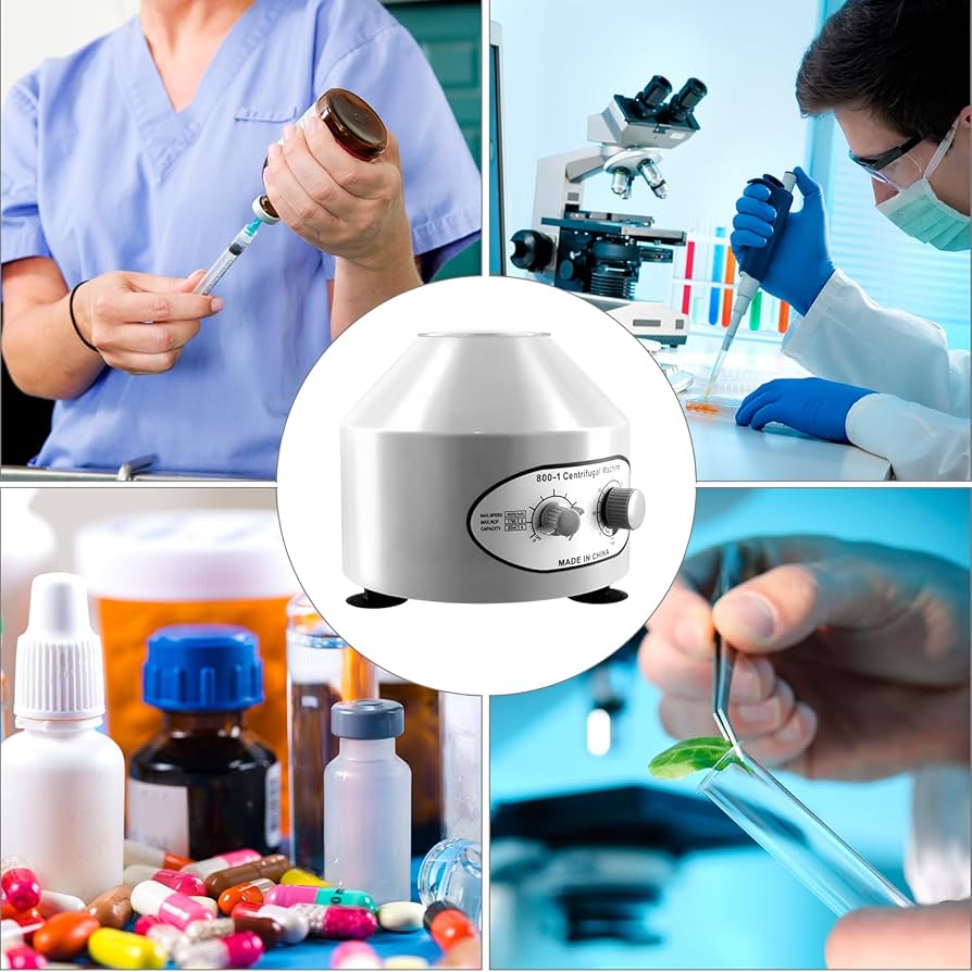 QWORK® Compact Lab Centrifuge 20 ml x 6 Tubes - with 60min Timer and 4000rpm