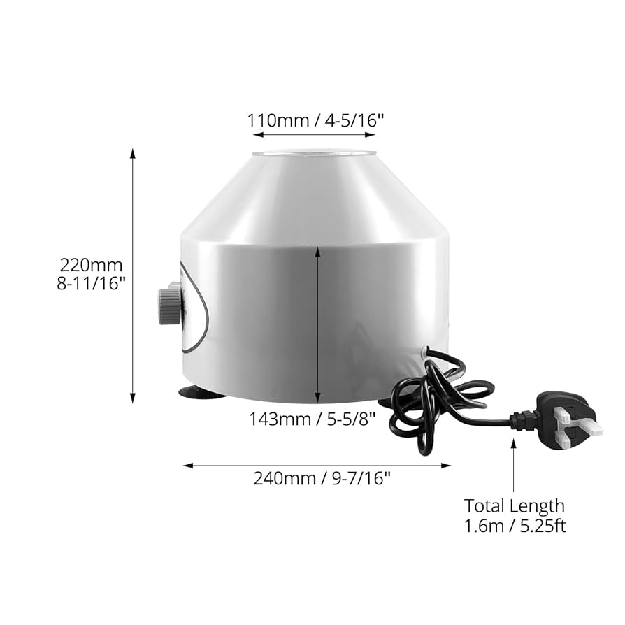 QWORK® Compact Lab Centrifuge 20 ml x 6 Tubes - with 60min Timer and 4000rpm