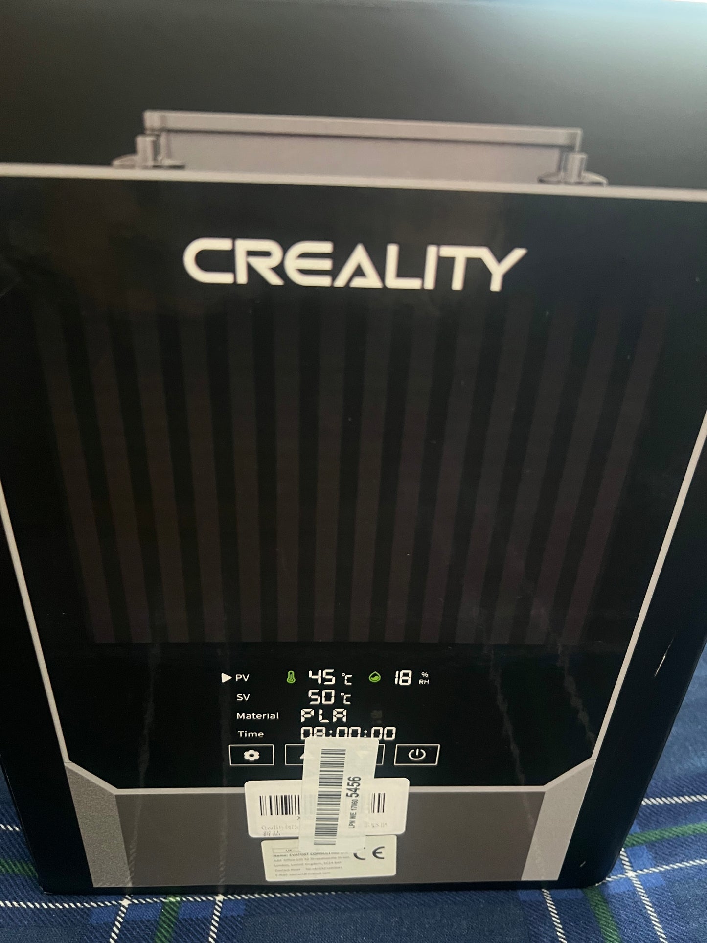 Creality filament dryer. 3d printer.