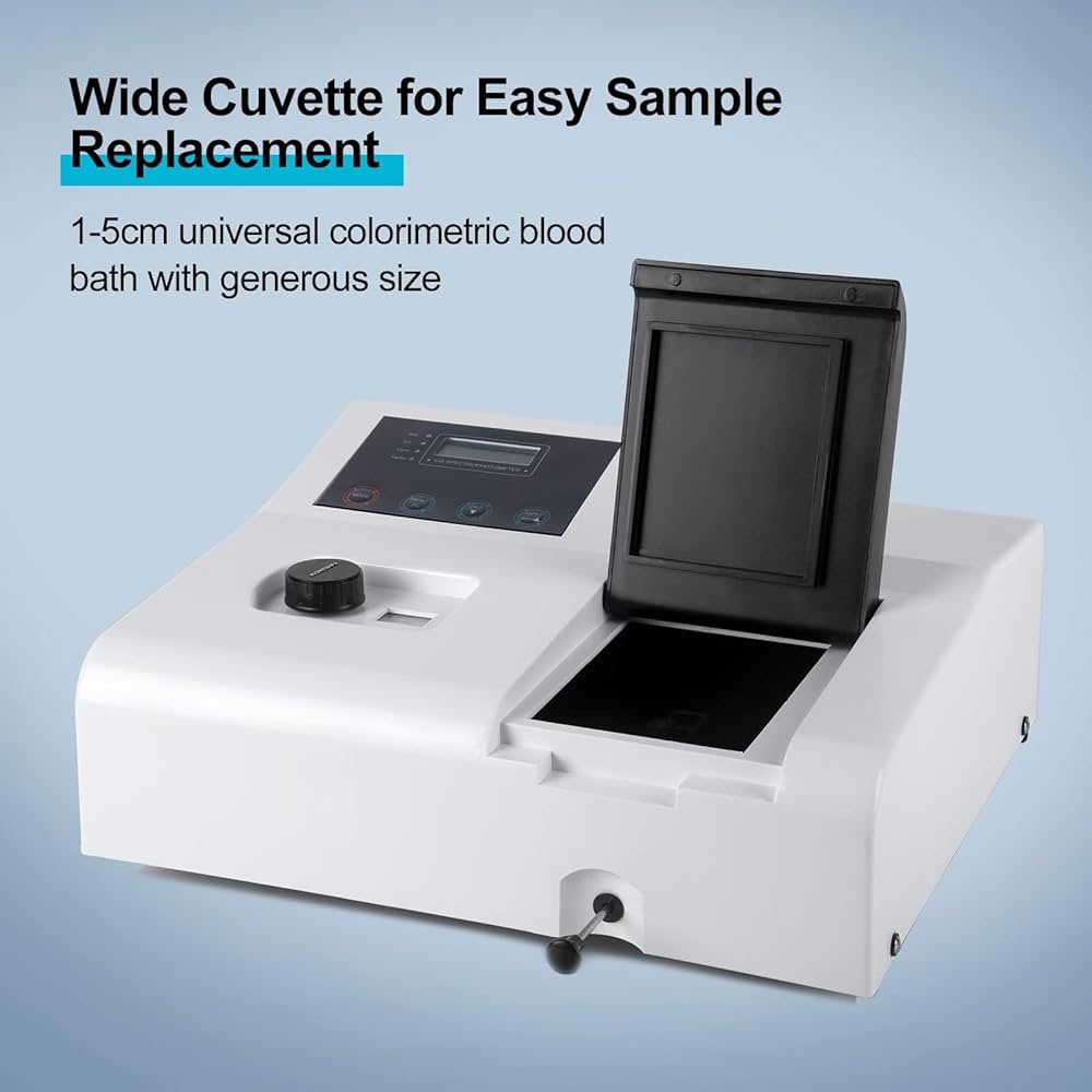 ortable Spectrophotometer 721, LDC Digital Lab Visible Spectrophotometer 350-1020nm Lamp, 6nm Tungsten Lamp Laboratory Analytical Equipment Spectrometer