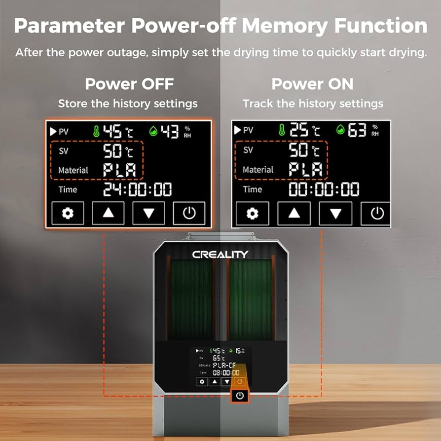 Creality filament dryer. 3d printer.