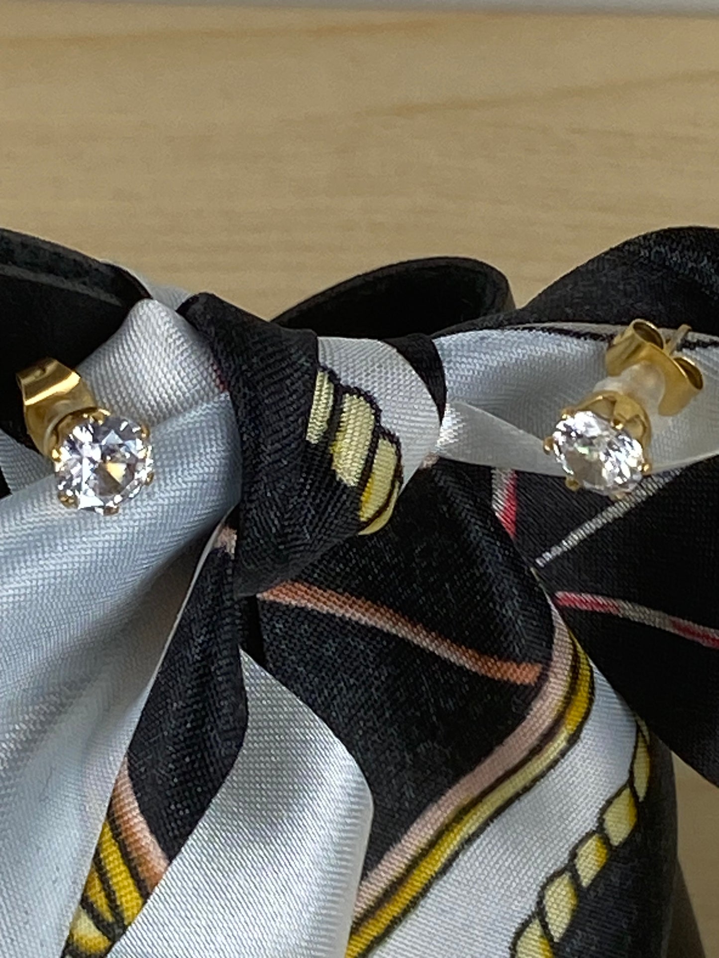 Earrings gold plated, cubic z 89174