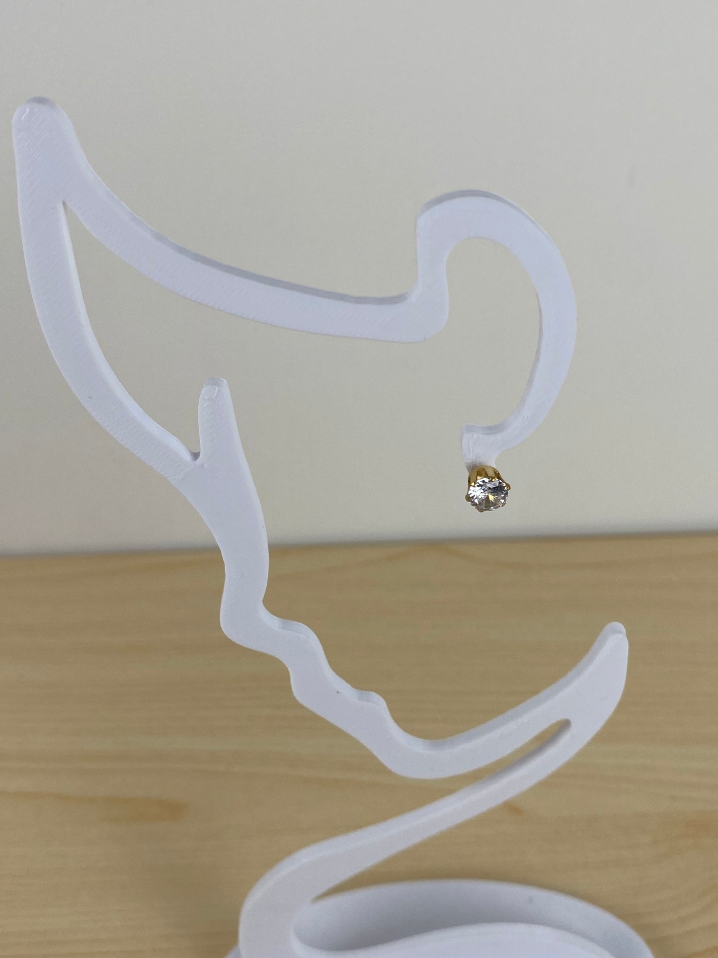 Earrings gold plated, cubic z 89174