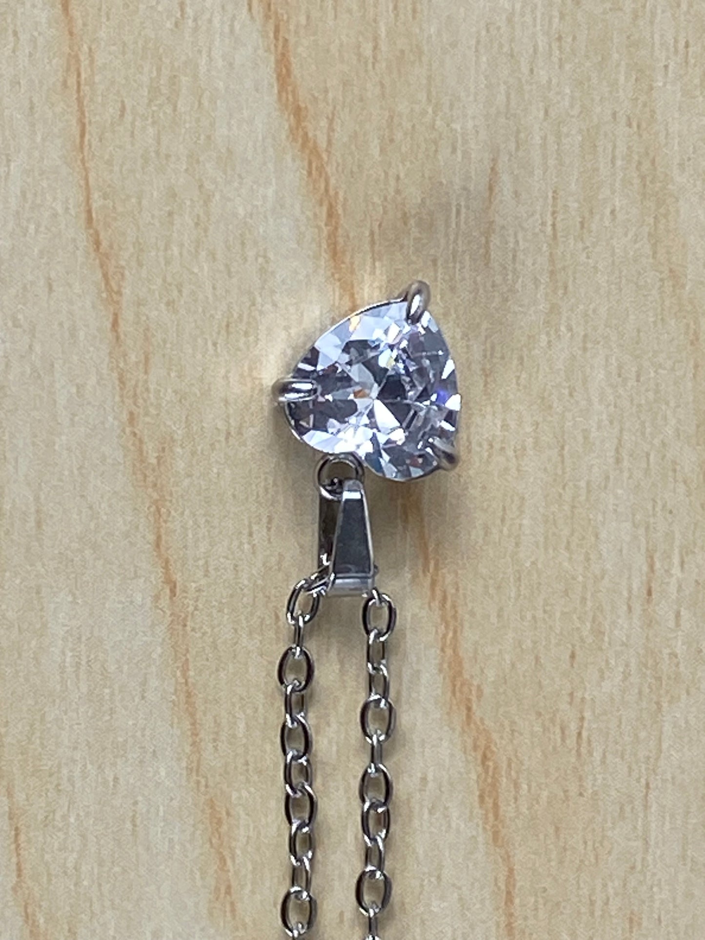 Necklace stainless steel, cubic z, 89962