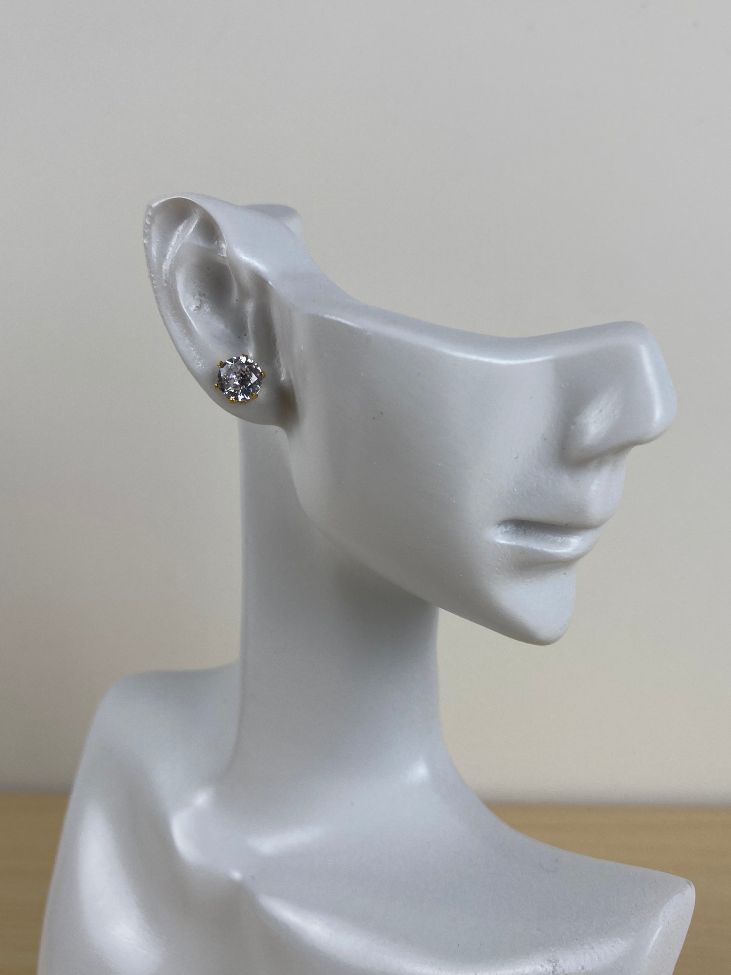 Earrings gold plated, cubic z 89174