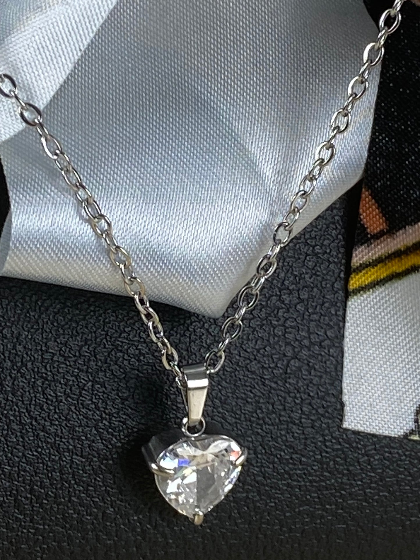 Necklace stainless steel, cubic z, 89962