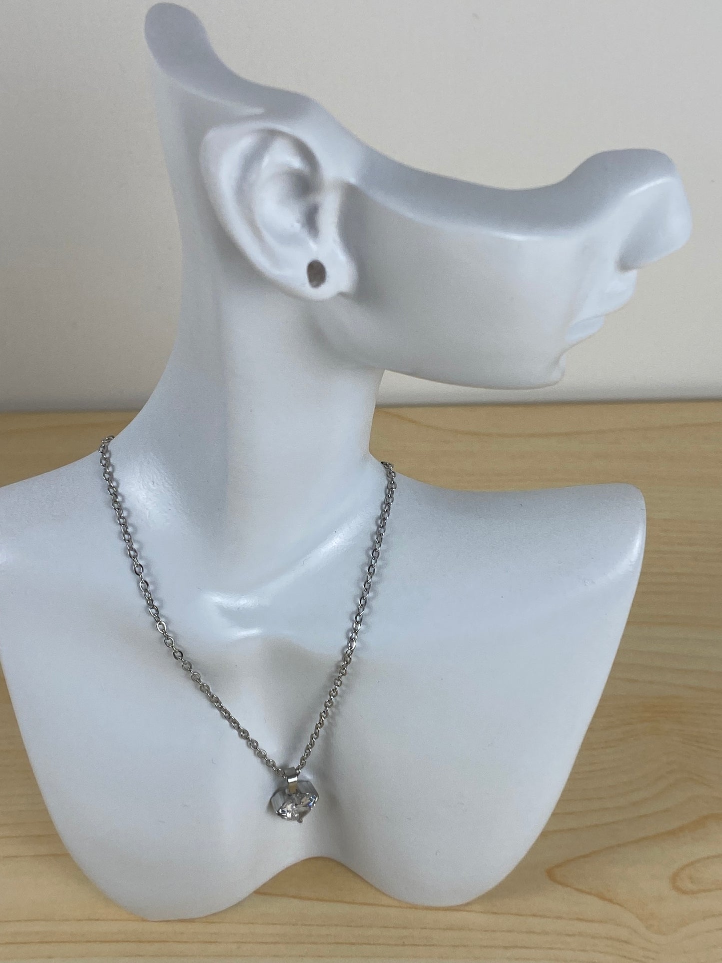 Necklace stainless steel, cubic z, 89962