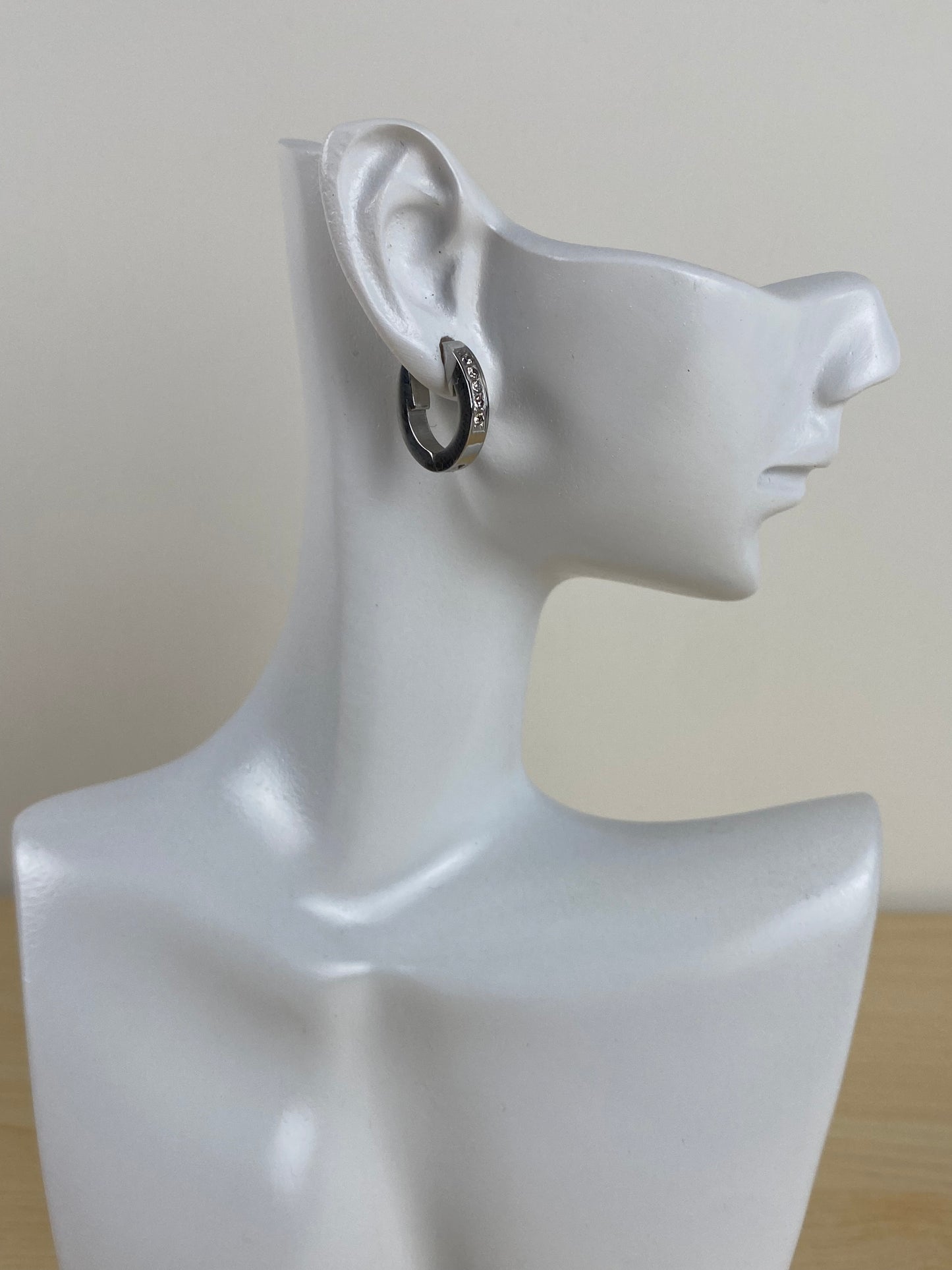 Earrings stainless steel, cubic z 89438