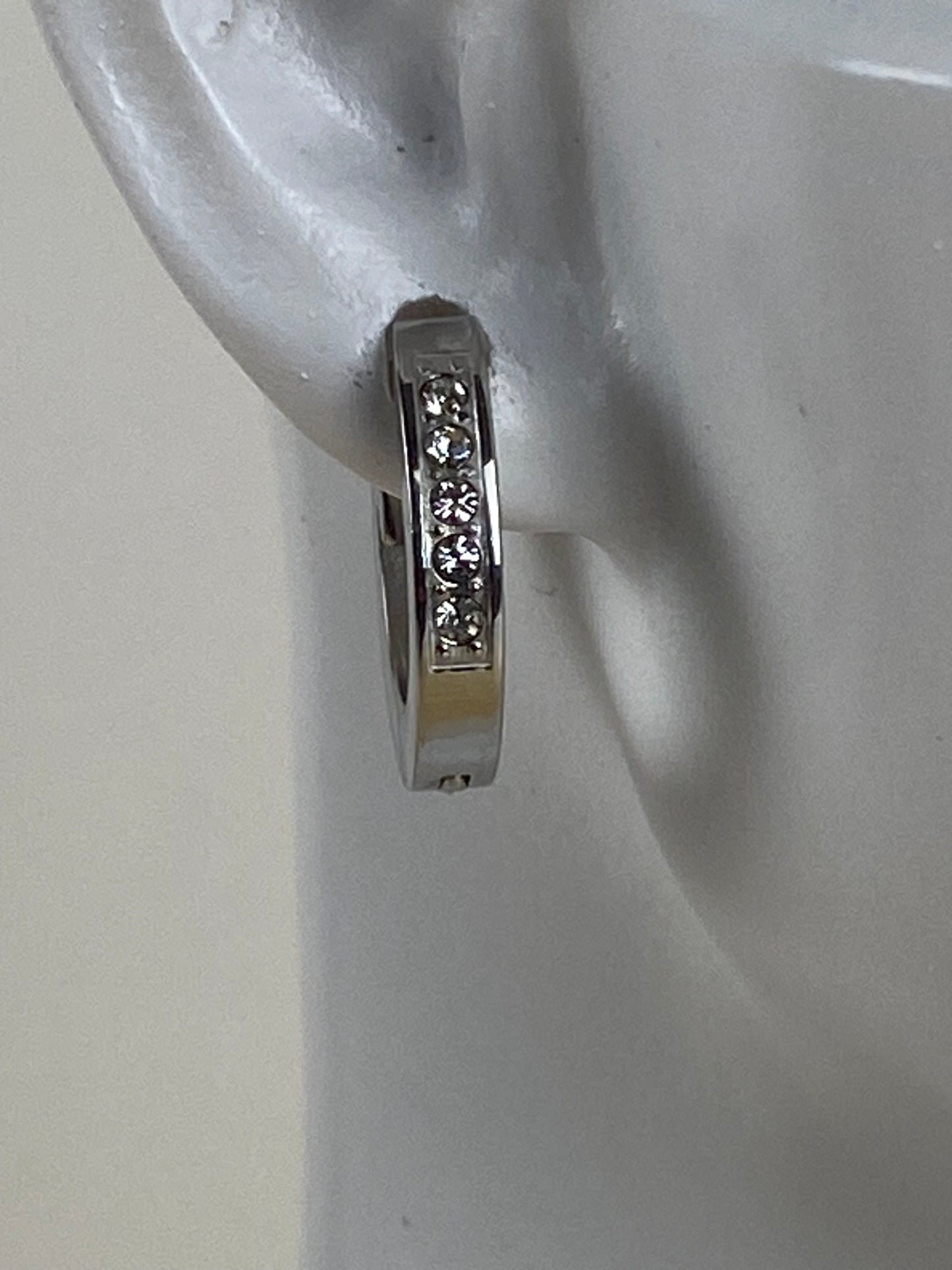 Earrings stainless steel, cubic z 89438