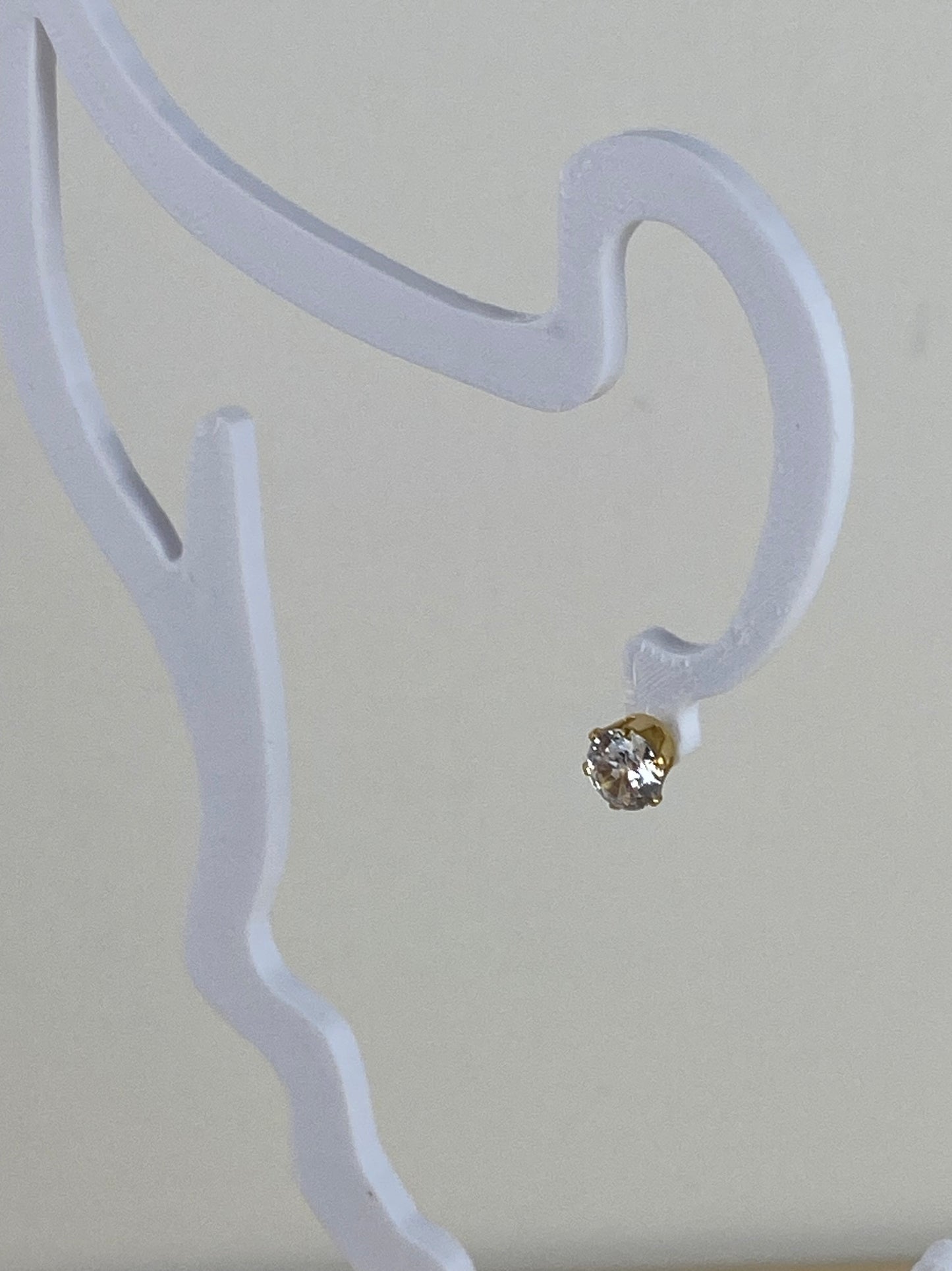 Earrings gold plated, cubic z 89174