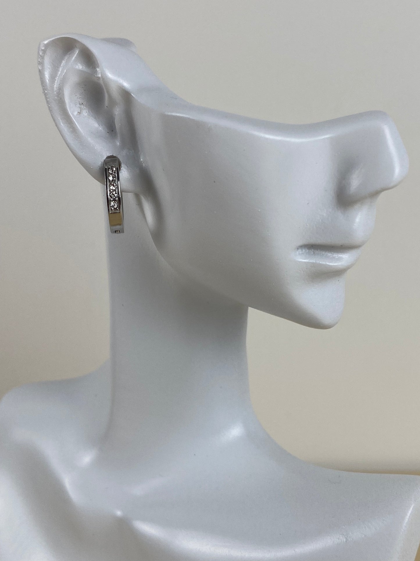 Earrings stainless steel, cubic z 89438