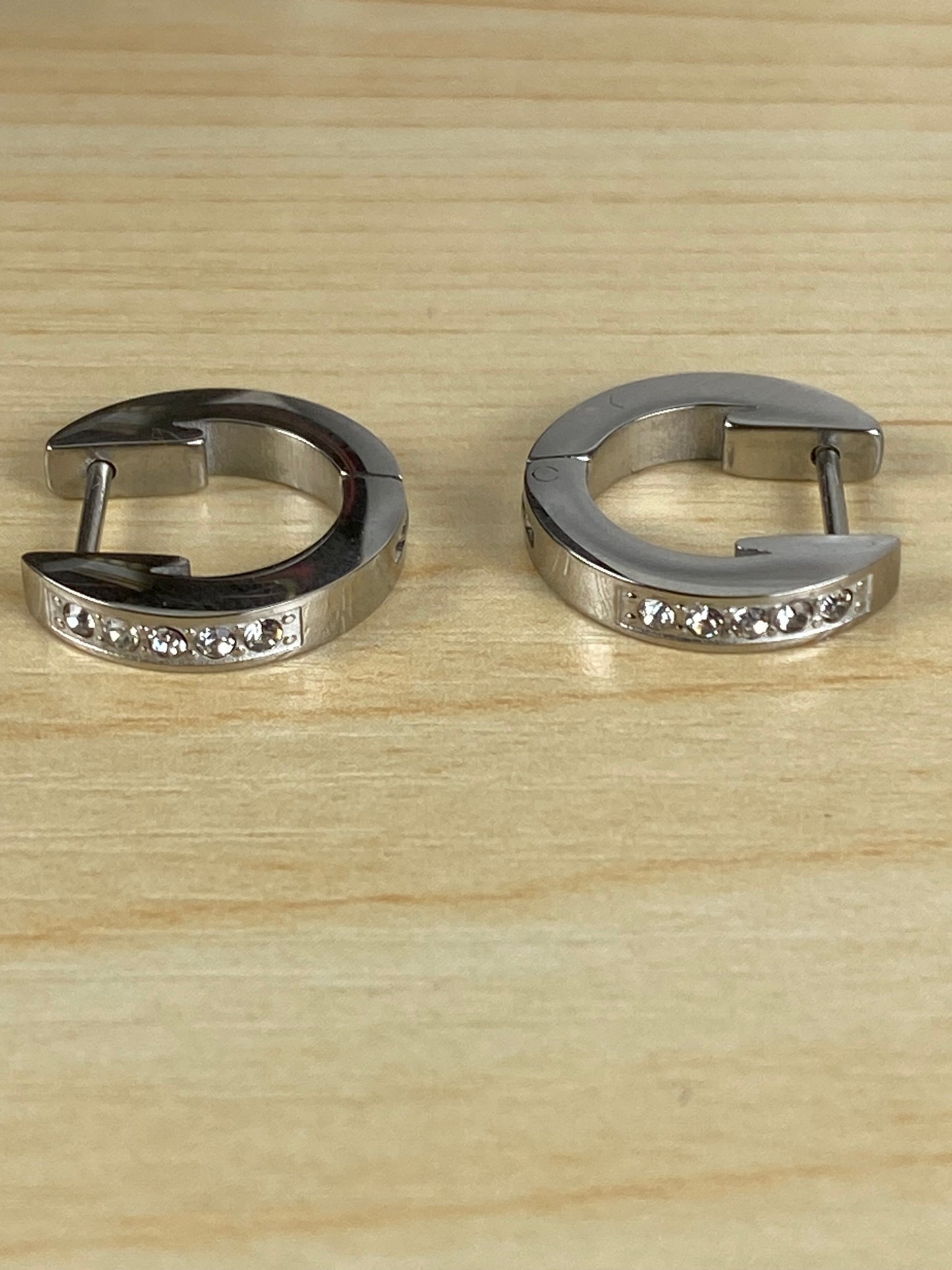 Earrings stainless steel, cubic z 89438