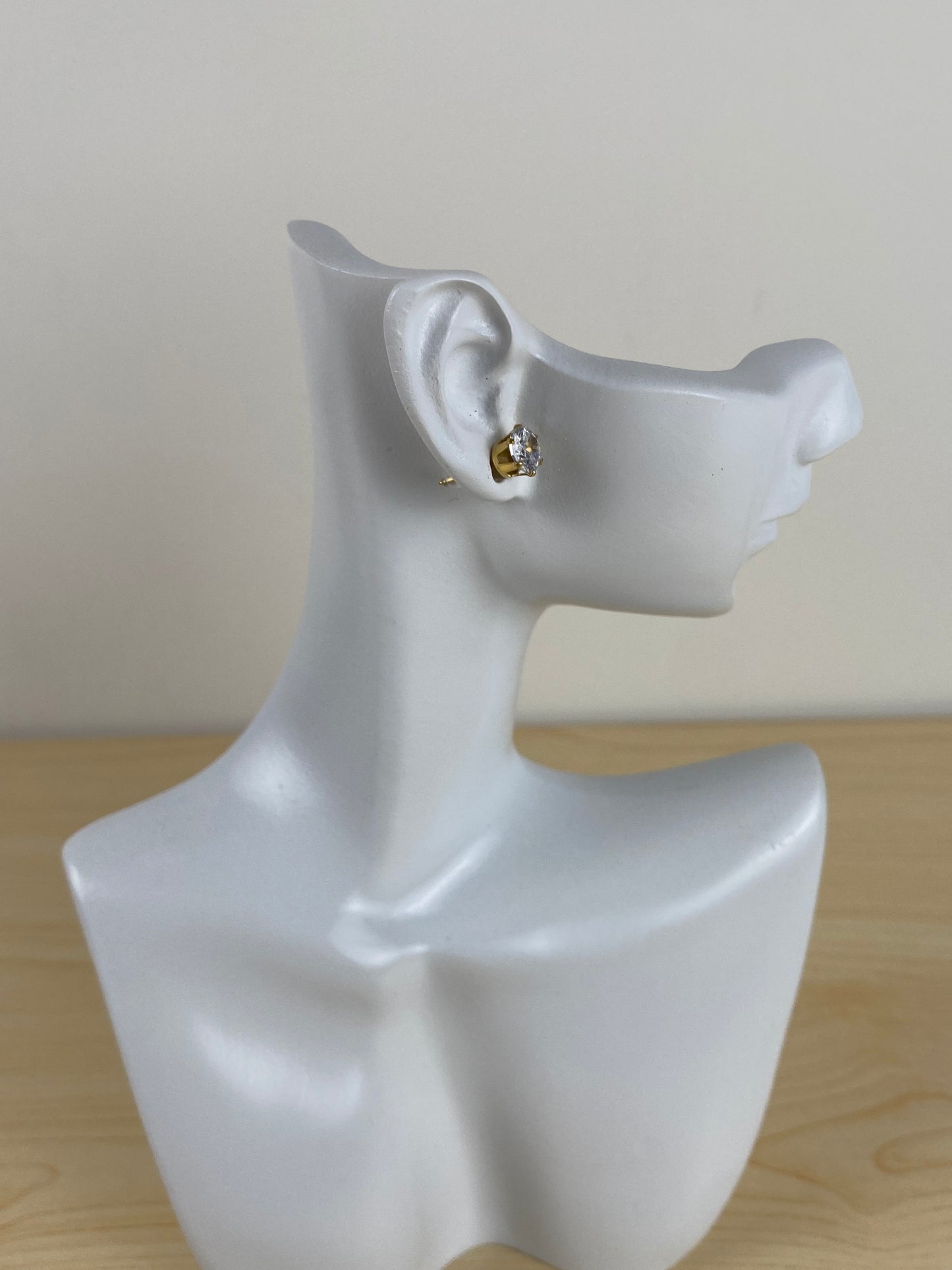 Earrings gold plated, cubic z 89174