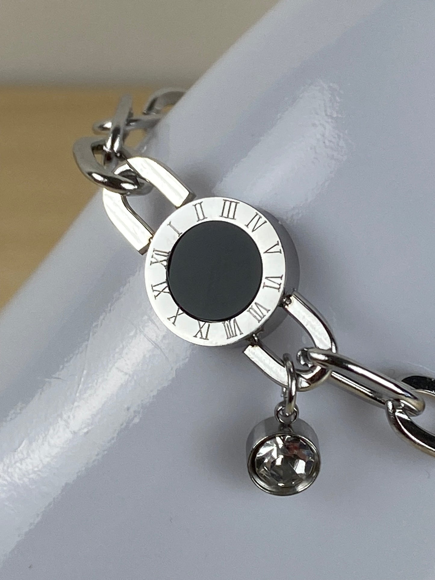 Bracelet stainless steel, cubic z, 89648