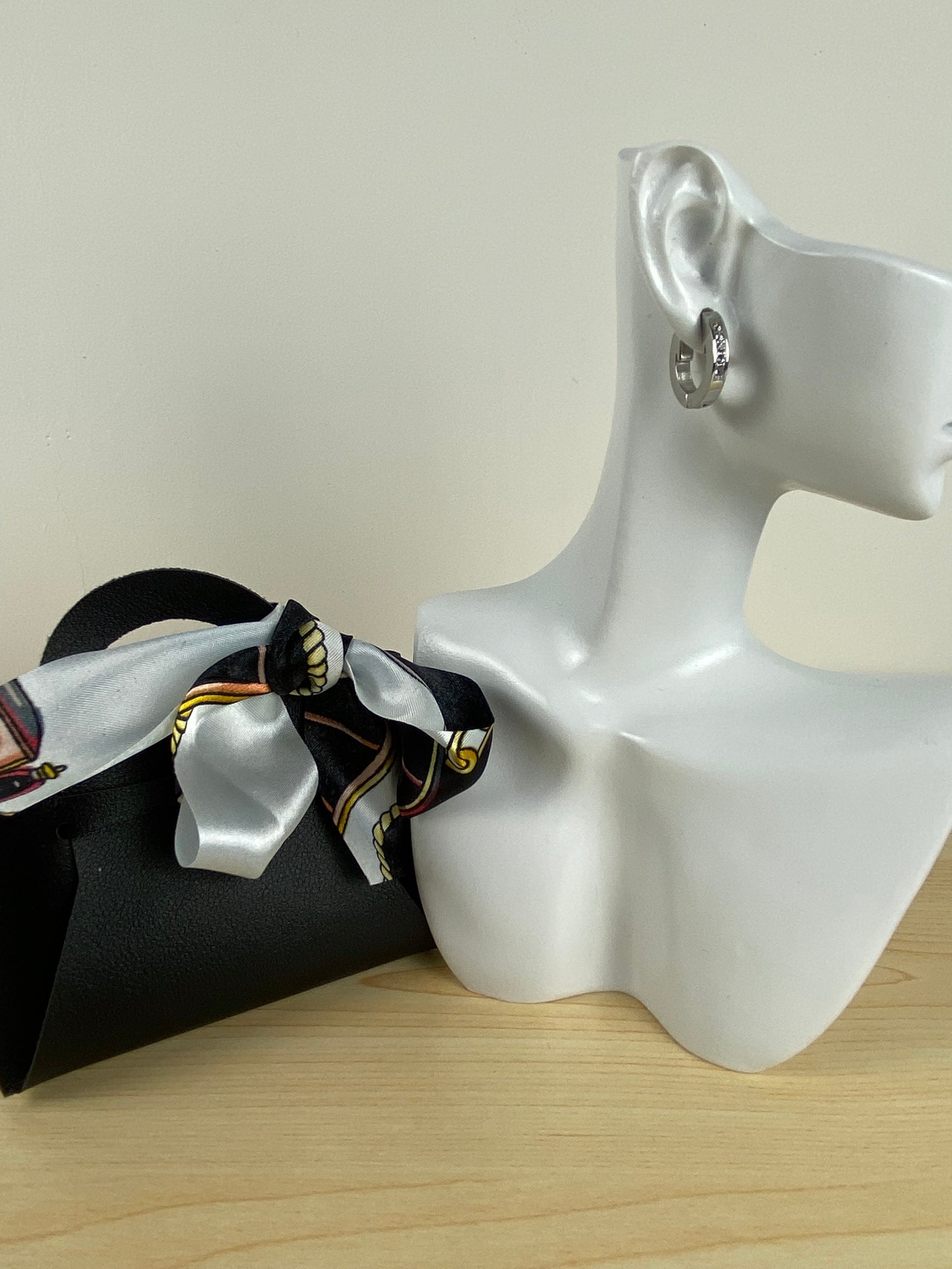 Earrings stainless steel, cubic z 89438