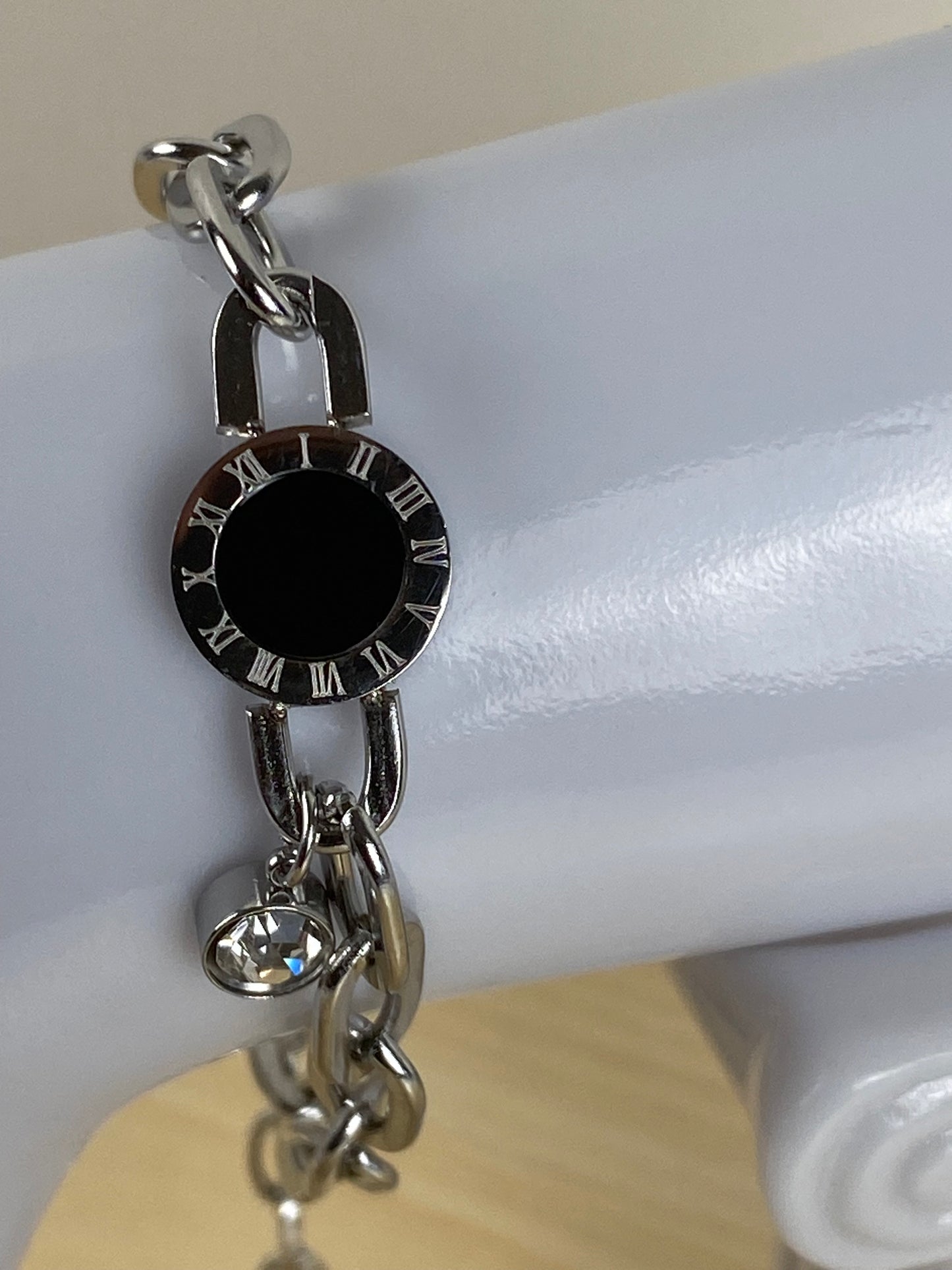 Bracelet stainless steel, cubic z, 89648