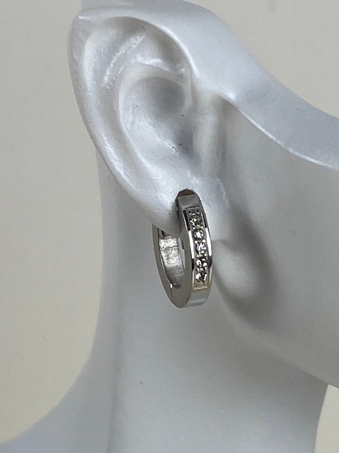 Earrings stainless steel, cubic z 89438