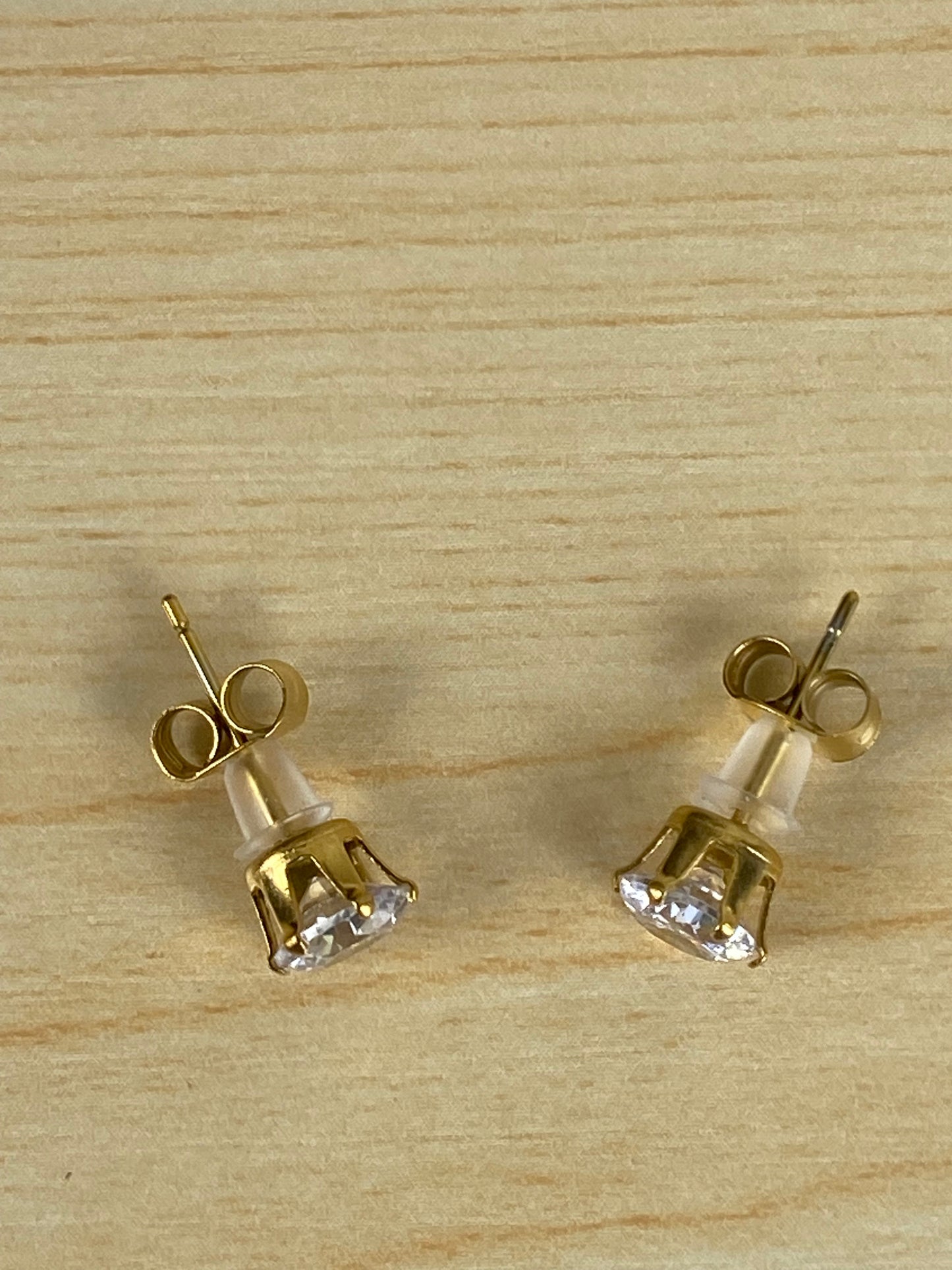 Earrings gold plated, cubic z 89174