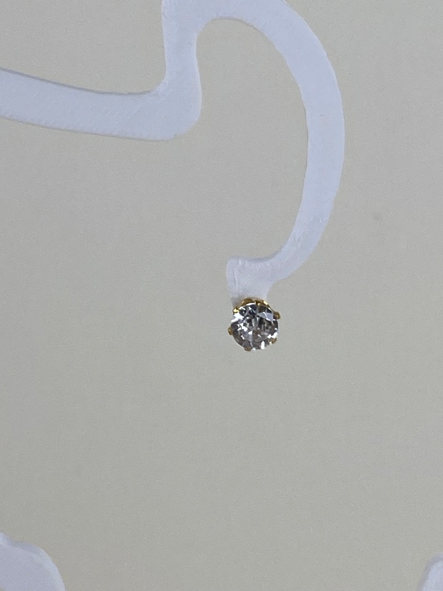 Earrings gold plated, cubic z 89174