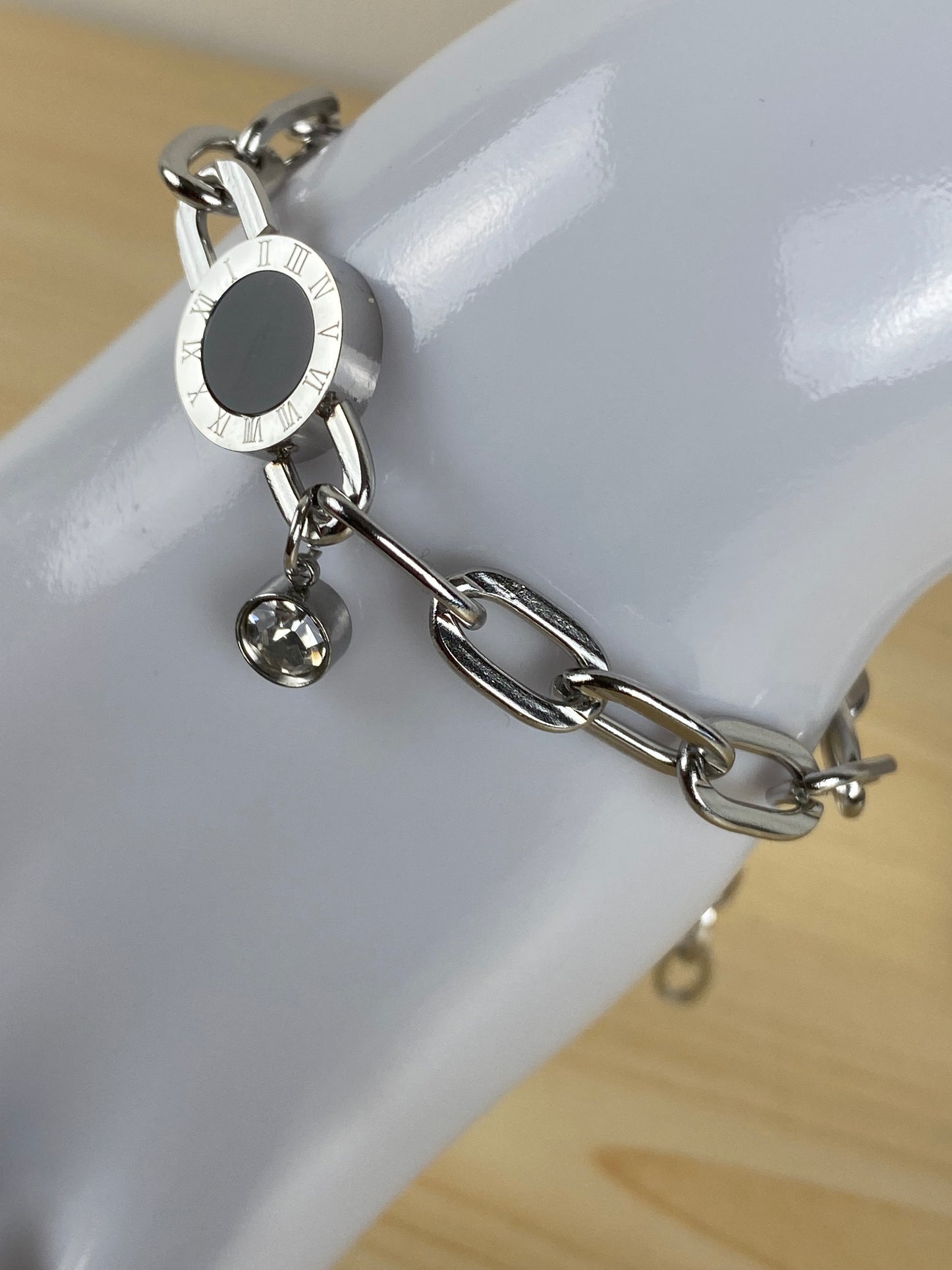 Bracelet stainless steel, cubic z, 89648