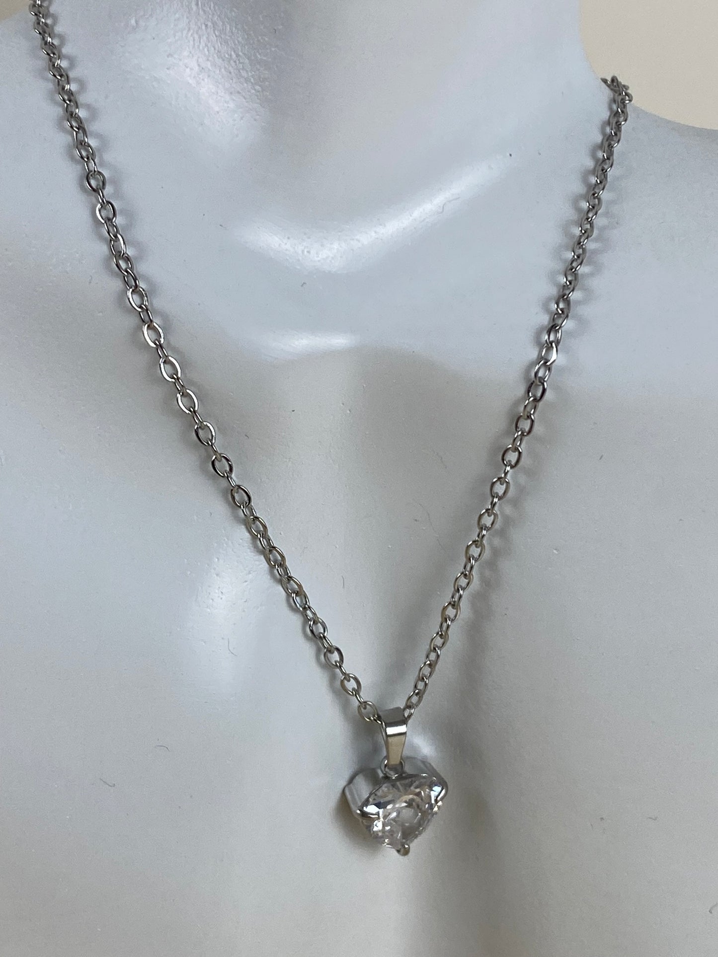 Necklace stainless steel, cubic z, 89962