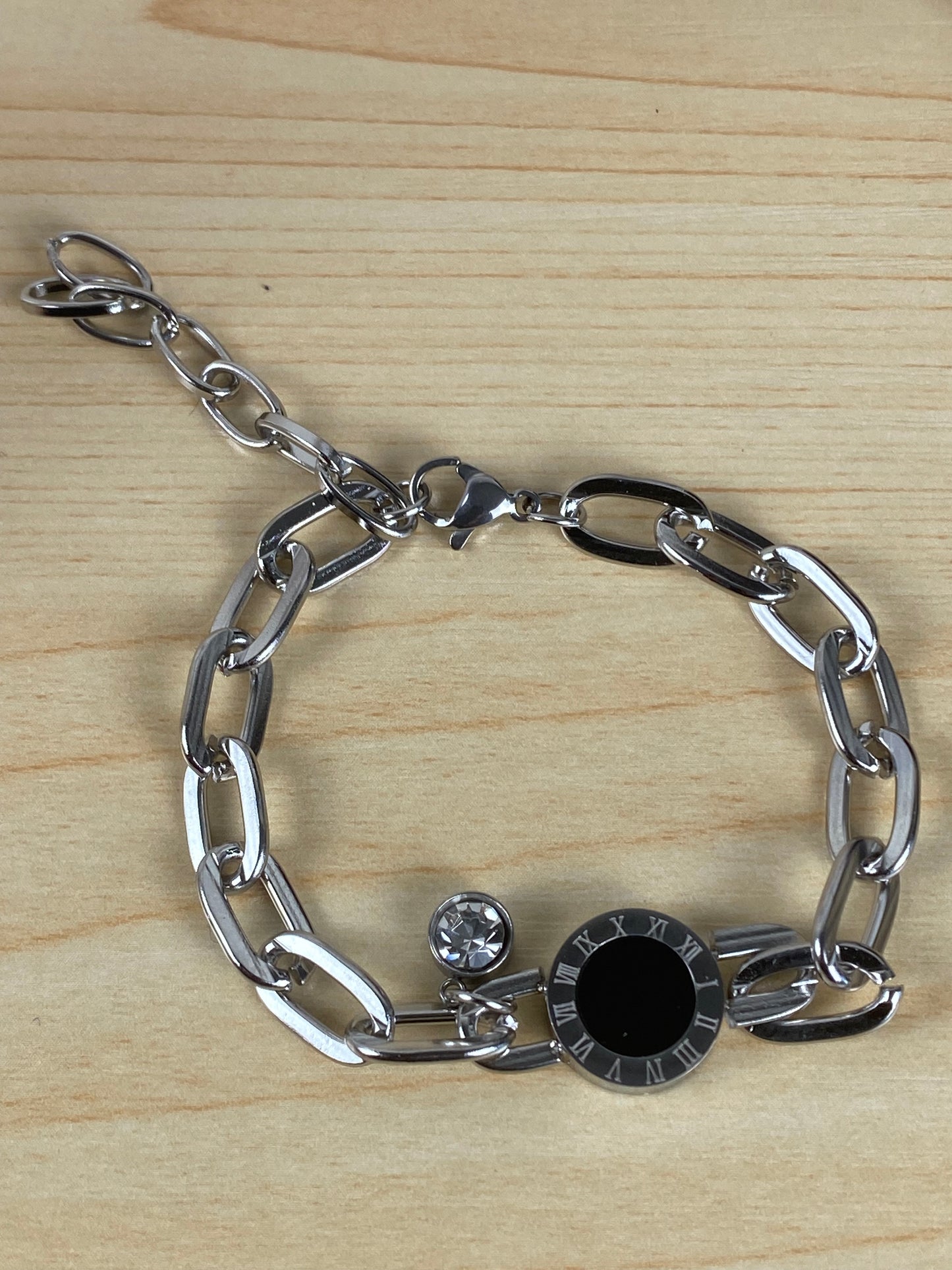 Bracelet stainless steel, cubic z, 89648