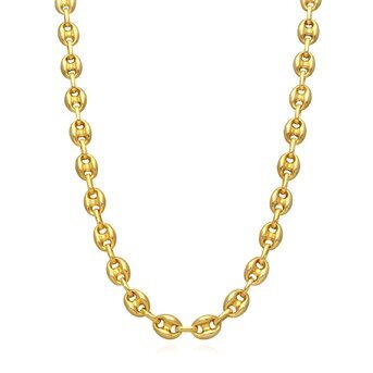 Gold anchor chain necklace 87349