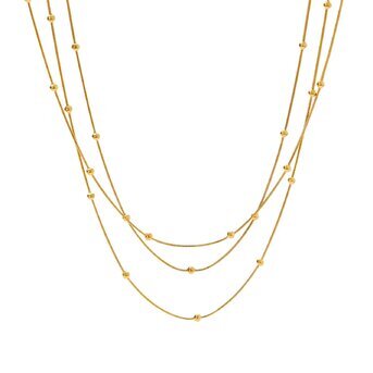 Triple choker with gold balls 87942