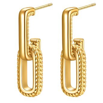 Gold hoop earring 88219