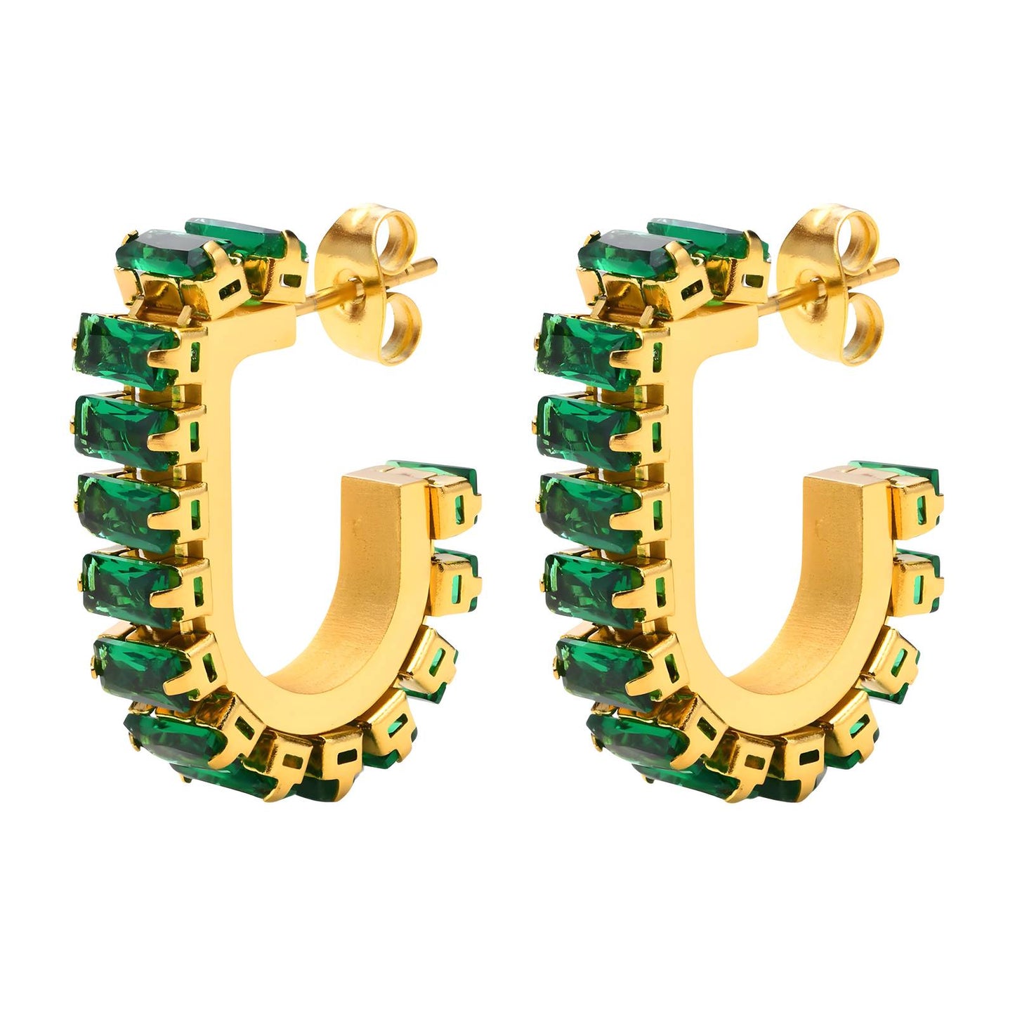 Brinco zirconia verde gold 89180